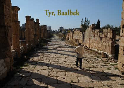 Liban, Tyr, Baalbek, diverses photos de ces deux antiquités romaines